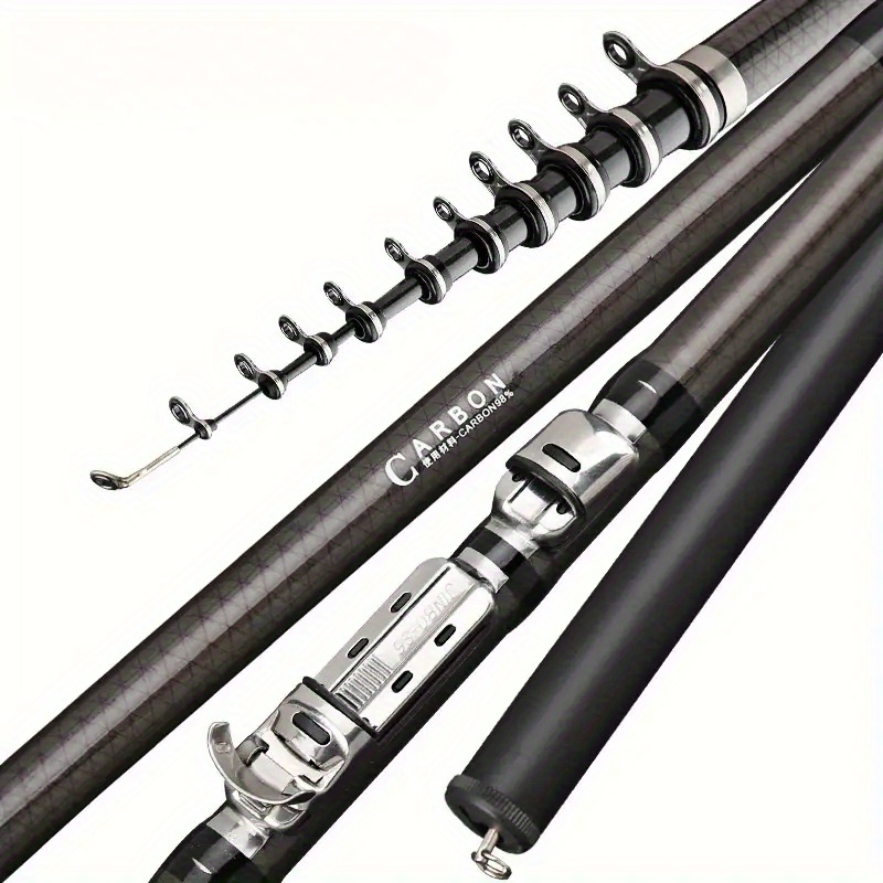 3.6-6.3m Carbon Fiber Telescop - Fishing Rod Surf ulasan dan harga