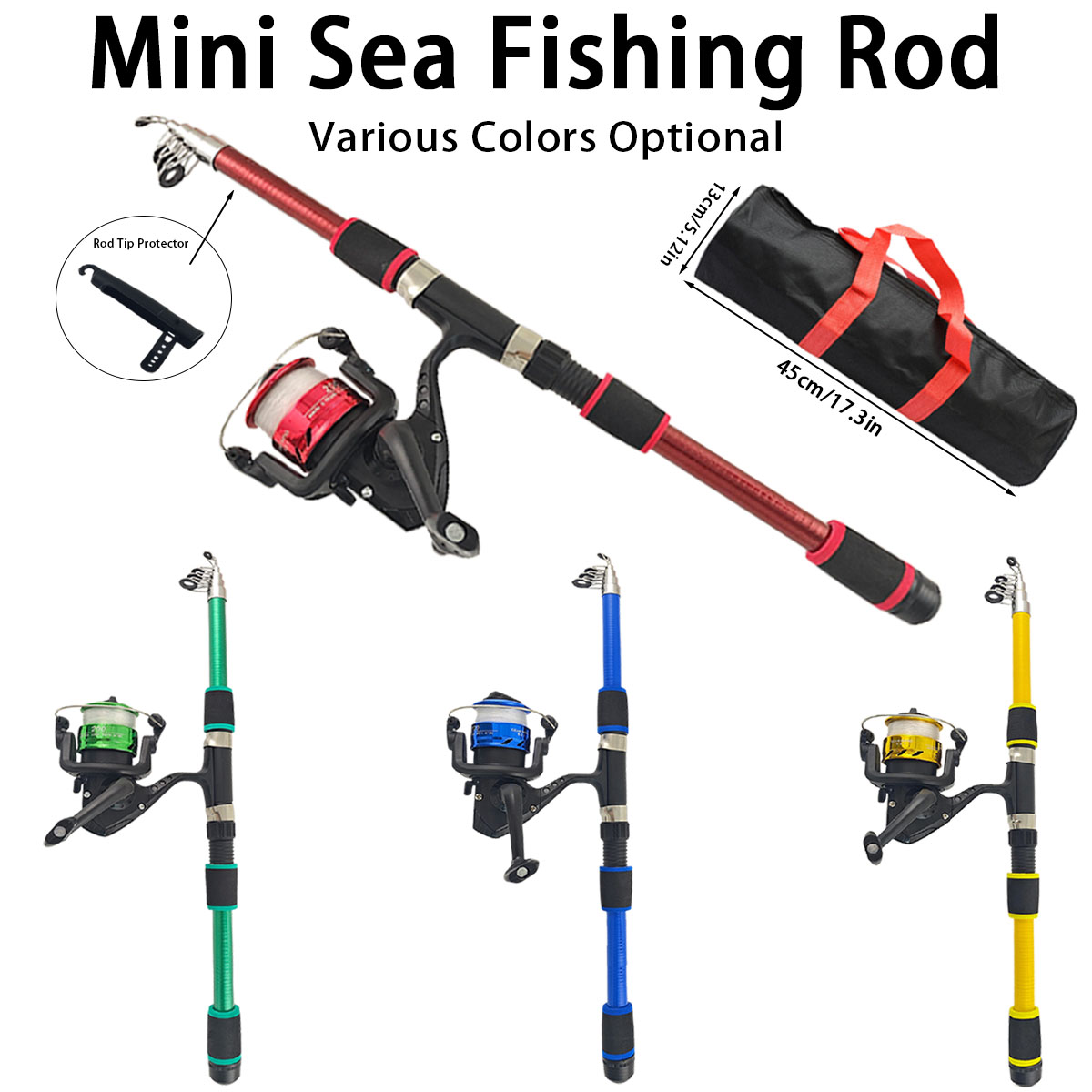 Mini Telescopic Sea Fishing Ro - Fishing Rod Combo ulasan dan harga