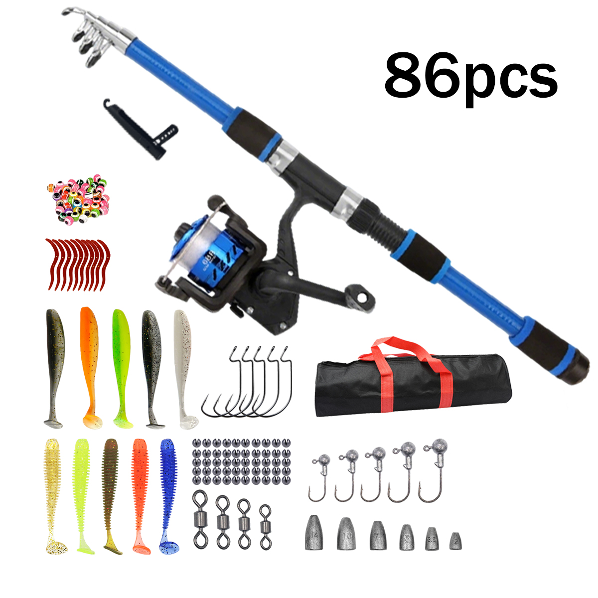91/86Pcs Beginner Fishing Comb - Fishing Rod Casting ulasan dan harga